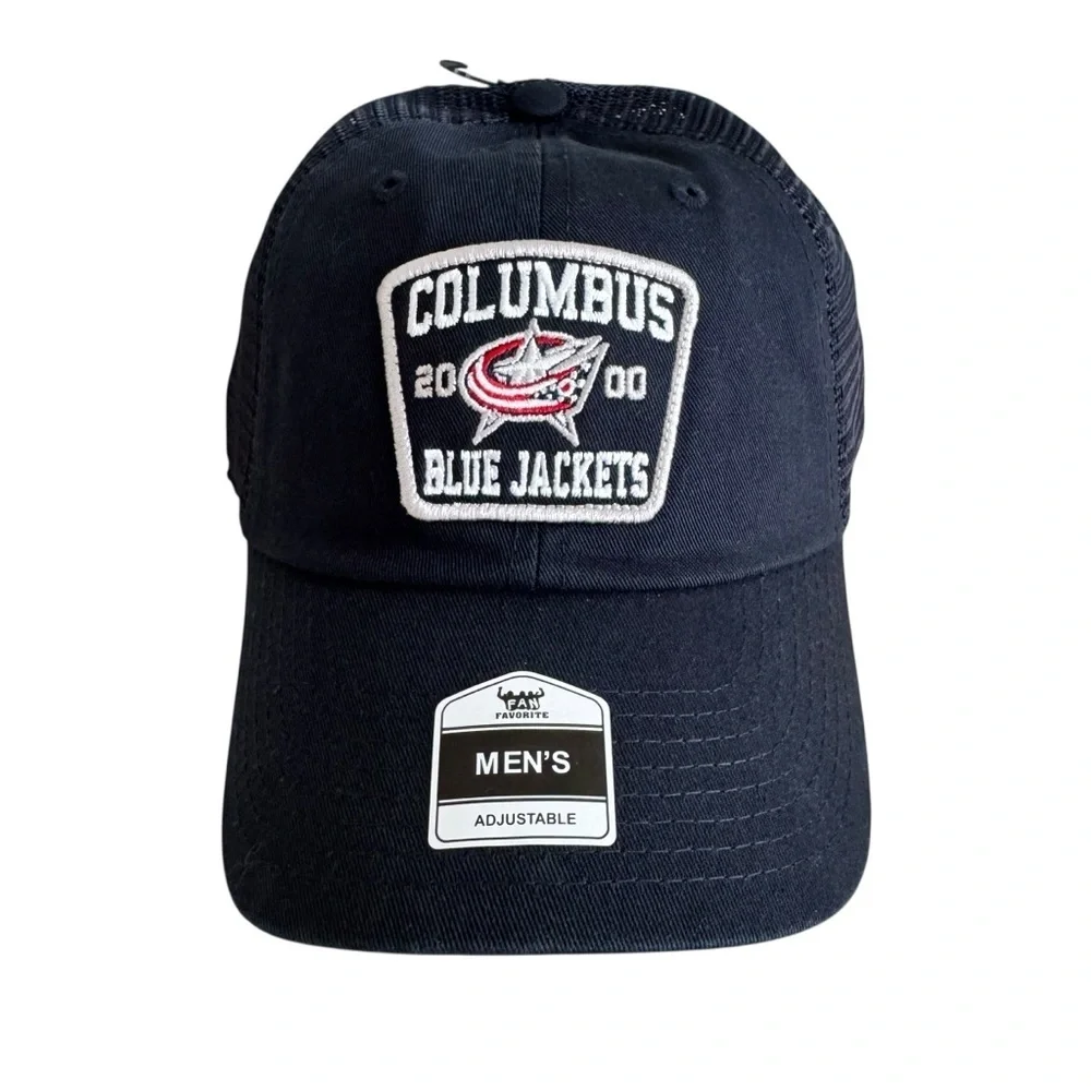 NWT NHL Columbus Blue Jackets Navy Mesh Cap